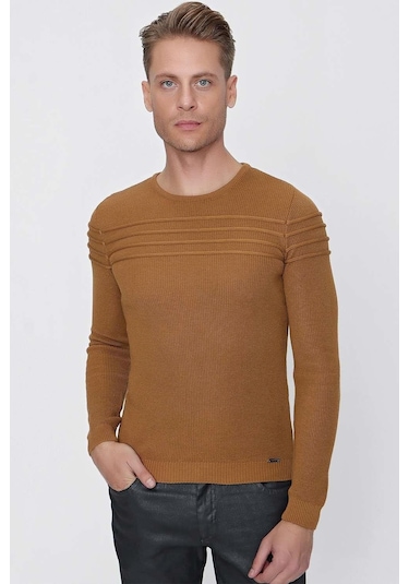 Tr 849 Slim Fit Taba Klasik Triko Taba