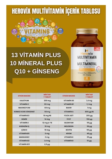Herovix Multivitamin & Multimineral 60 Tablet