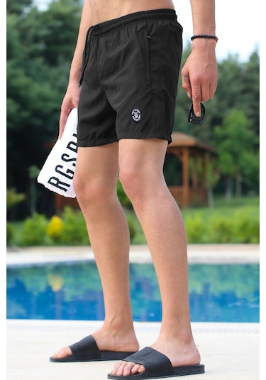 Madmext Madmext Siyah Basic Deniz Şortu 4262-siyah Siyah