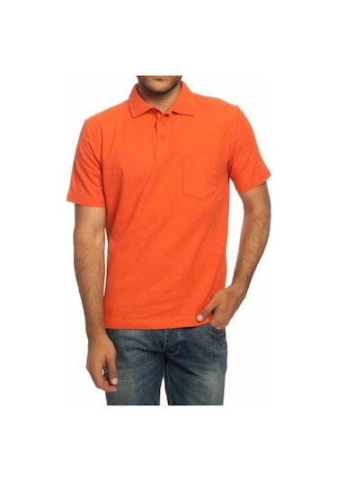 Mervem Lakos T-Shirt Polo Yaka Turuncu