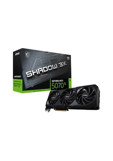 MSI NVIDIA GeForce RTX 5070 TI 16G Shadow 3X OC 16GB GDDR7 256 Bit DLSS 4 Ekran Kartı
