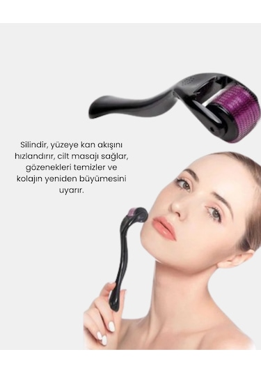 Derma Roller Titanyum İğneli Cilt Yenileyici Akne, Kırışıklık Ve Leke Karşıtı