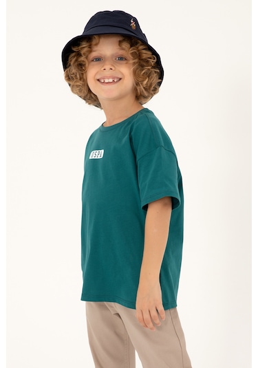 U.s. Polo Assn. Erkek Çocuk Koyu Yeşil Tişört 50298982-vr101 Dark Eden Koyu Yeşil