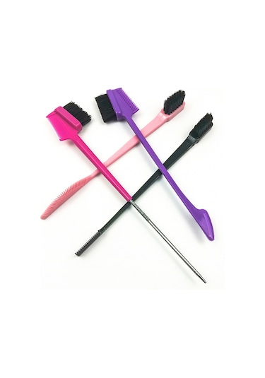 Sones Adet Kaş Fırçası Kirpik Tarağı Seti Saç Çizgisi Tarağı Kaş Düzeltme Aracı B