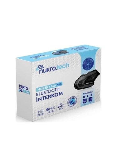 Nukrotech M6 Plus Bluetooth İntercom Siyah