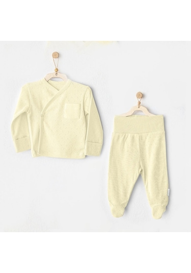 Andywawa Jacquard Basic 2'li Zıbın Takım Ac25557 Sarı