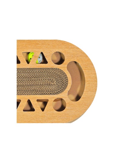 Suntek Kedi Scratcher Parça Zili Topu Eğlence Plakası Oval