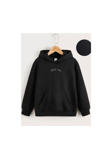 Unisex 2ip Şardonlu Tom And Mickey Nosd Siyah Oversize Sweatshirt Siyahtommcky