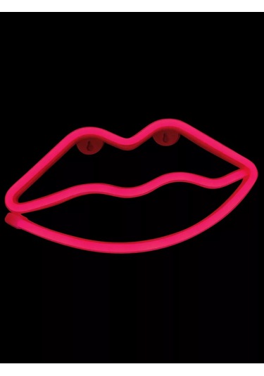 Riota Neon Aydınlatma, Dudak Şeklinde Kırmızı Işık, 15x28 Cm 177380611 Kırmızı