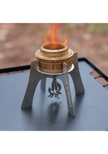Padalink Kamp İçin Pratik Paslanmaz Çelik Alkollü Ocak Desteği - Hafif Ve Taşınabilir Pişirme Aparatı Gümüş