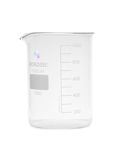 Cam Beher %100 Borosilikat 3.3 Borosil Yüksek Kaliteli 1000 ML