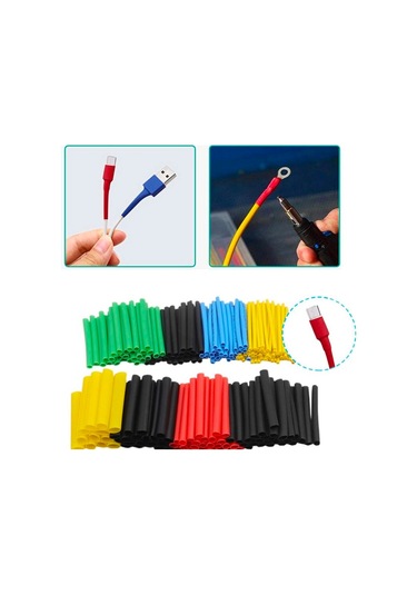 Ally 5 Renk Makaron Isı İle Daralan Kablo Seti 530 Adet