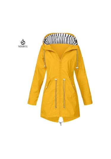 Kadınlar İçin Büyük Beden Outdoor Ceketler Sarı