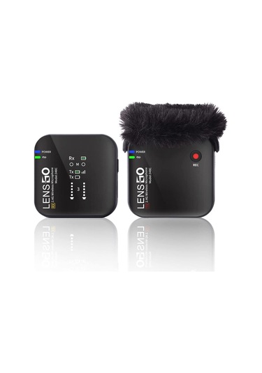 Lensgo 348C Siyah 1V1 Kablosuz Tekli Mikrofon Seti