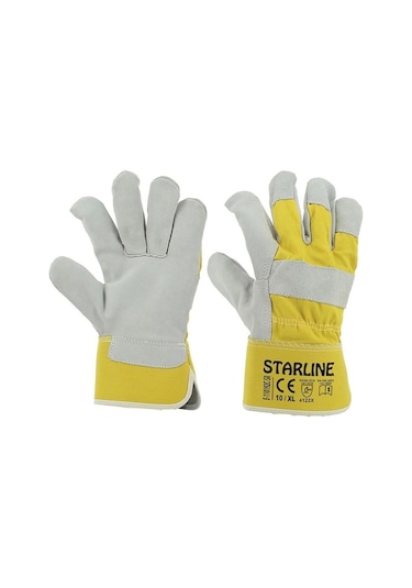 Starline E-110192C-Sr Yanmaz Deri Sarı Katon Kumaş Eldiven 10Xl