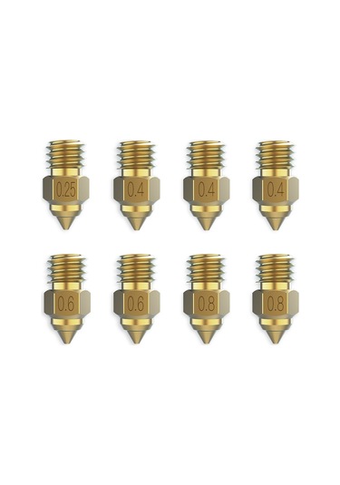 Dofolink Creality Bakır Nozzle Seti, 0.25-0.8mm Çapları, 300 C Isı Dayanımı, Ender-3/5/cr-10 Serileri İçin Fdm Filamentler İle Uyumlu