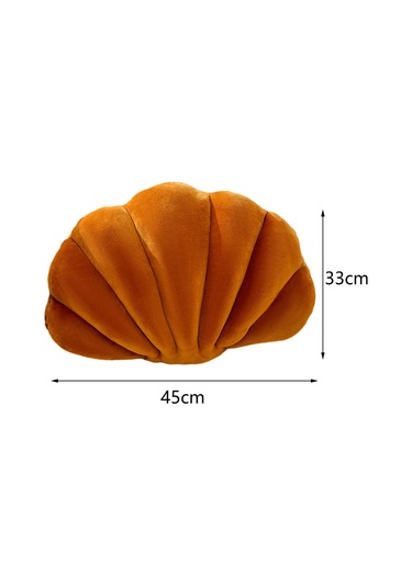 Suntek Magideal Kabuk Dekoratif Yastık Clam Yer Minderi Oturma Karamel