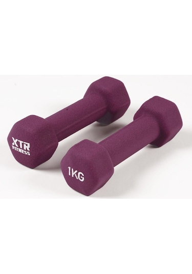 Xtr Fitness Vinyl Neoprene Dambıl 1 Kg X 2 Adet Mor