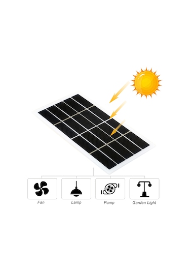 Reedark "2w 5v Taşınabilir Güneş Paneli - Bahçe Aydınlatma, Fan Ve Pompa İçin Su Geçirmez Solar Şarj"