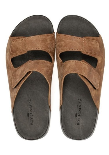 Roy Jones Madrid 4 Mevsim Anatomik Taban Cırtlı Ayarlanabilir Erkek Terlik 5001 Vizon