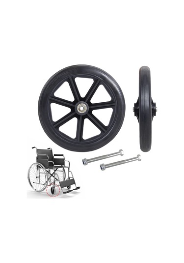 Suntek 2x Ön Tekerlek 8 Inç Tekerlekli Sandalyeler Için Siyah
