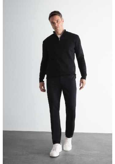 Defacto Chino Kanvas Pantolon Slim Fit Dar Kesim Pamuklu Esnek Dar Paça C9441AX24AUBK81 Defacto Chino Kanvas Pantolon Slim Fit Dar Kesim Pamuklu Esnek Dar Paça C9441AX24AUBK81