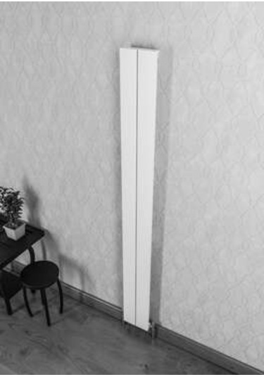 Warma Drama Dikey Alüminyum Radyatör 185x1800 Pütürlü Antrasit 7946