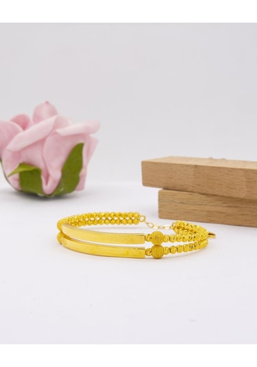 Latif Kuyumculuk 22 Ayar Altın 2'li Kaburga Dorikalı Kadın Bileklik Lkbk1088