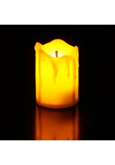 Suofeng Yk5015 Led Mum Işığı - Ateşsiz, Ev, Düğün, Doğum Günü Atmosferi Oluşturucu Sarı Renk, Tekli Paket Sarı