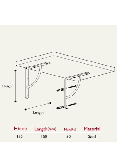 Gürçayhırdavat Gürçay Dekoratif Rafaltı 15*15Cm Siyah (2'Li Paket)