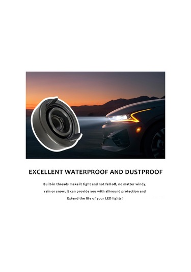 Xiyyadms Araç Farı Gümüşsü Koruma Kapağı 2 Adet - Su Ve Toz Engeli, Geniş Uyumlu, H4 Ve 8cm Çaplı Farlar İçin, Kolay Kurulum