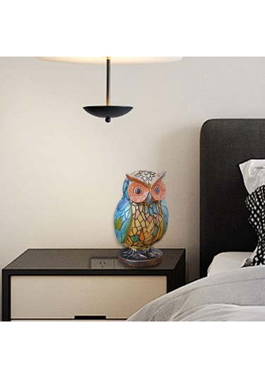 Suntek Çocuk Odası Dekorasyonu İçin Reçine Baykuş Şekilli Çok Renkli