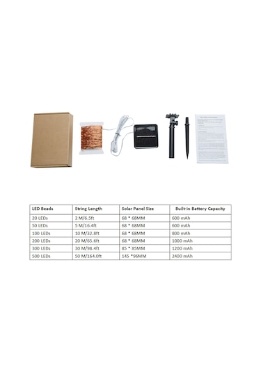 Qingmipy Güneş Enerjili Led Aydınlatma - 8 Modlu Dış Mekan Parti Ve Dekorasyon Işıkları Diğer