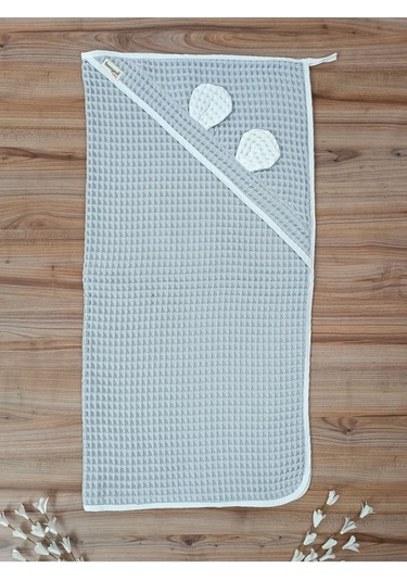 Ekru Pike Bebek Battaniyesi Doğal Organik Uyku Çift Taraflı Bebek Havlu Örtü Yenidoğan Mevsimlik İndigo