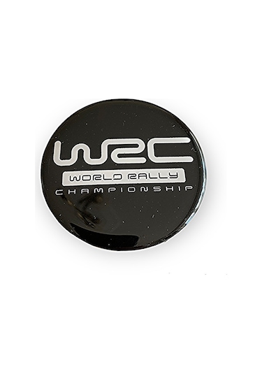 WRC LOGOLU 56 MM JANT GÖBEK STICKER (SİYAH-BEYAZ)