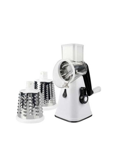 Novahub Beyaz Myvıt Mandoline Kesici, Çok Fonksiyonlu Yuvarlak Dilimleme Mutfak Aleti, Peynir Ve Fıstık İçin, Küçük Ve Pratik Beyaz