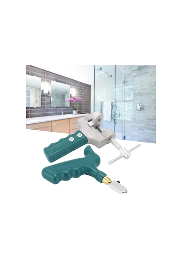 Ximistore9 Taşbilek Ve Cam Kesici Seti, Ergonomik Tutamalı El Aleti, 15mm Kalınlığa Kadar Kesim, Dayanıklı Alaşımlı Çelik Bıçak Ve Kırma Pense İçerir