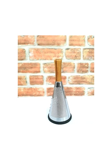 Ahşap Saplı Silikon Tabanlı Çelik Konik Rende