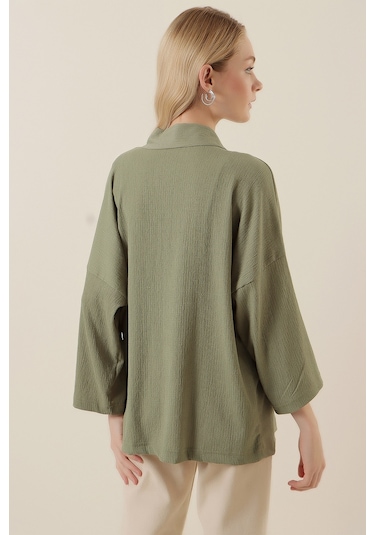 5862 Örme Kimono - Çağla 5862bgd19-500-12157 001