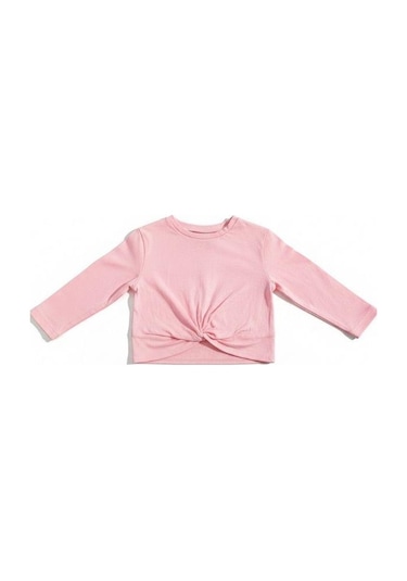 Zekids Kız Bebek Pamuklu İnce Uzun Kollu Bluz-16720 Pembe