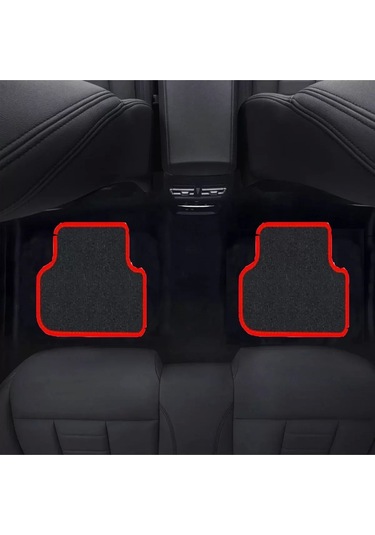 Seat Leon 1p 2006-2012 Siyah Halı Kırmızı Kenar Petek Topuk