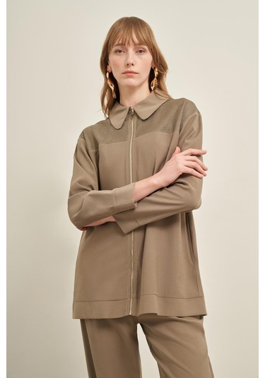 Ftz Kadın File Detay Takım Haki 31047 Haki