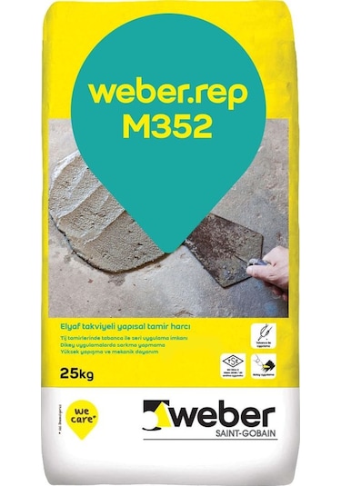 Weber Rep M352 Elyaflı Yapısal Tamir Harcı 25 Kg