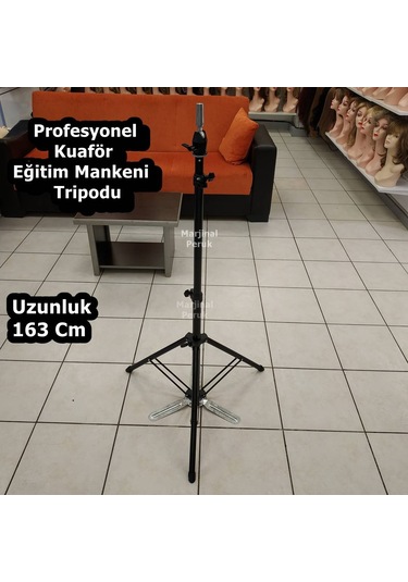 Profesyonel Kuaför Eğitim Mankeni Tripodu 163 Cm Uzunluk