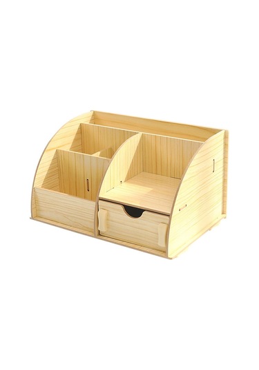 Ganzhoushop Ofis Masası Düzenleyici Elyaf Levha Kendin Yap Kalemlik Kutu Çekmece Kırtasiye Tepsi Rafı