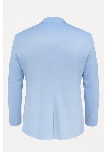 Açık Mavi Erkek İtalyan Kesim Tek Düğmeli Blazer Ceket Günlük Ve Şık Kombinler İçin Açık Mavi