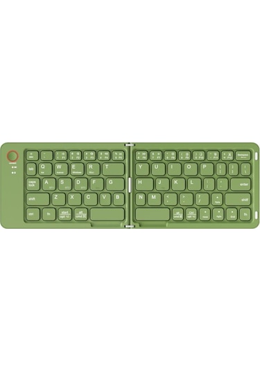 B023 İki Katlanır Taşınabilir Mini Kablosuz Bluetooth Klavye Siyah Beyaz Yeşil