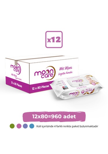 Mooncare Islak Bebek Havlusu 12 x 80 Yaprak