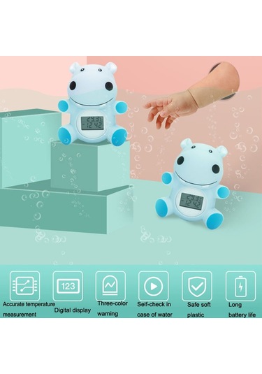 Sones Mty-807 Karikatür Çocuk Elektronik Su Termometresi Mavi