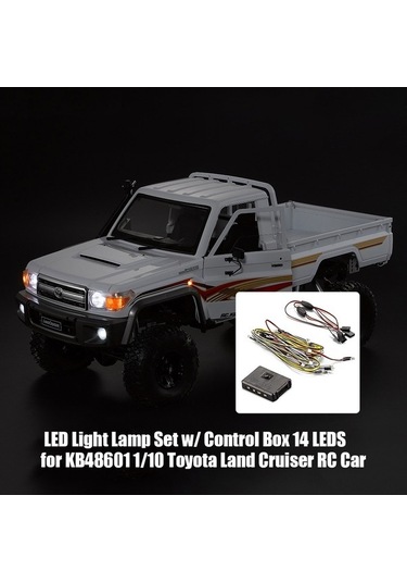 Didadodo 1/10 Toyota Land Cruiser Rc Araç İçin 14 Led'li Kontrol Kutusu İle Profesyonel Aydınlatma Seti, Çok Renkli Led Aydınlatma Sistemi Çok Renkli